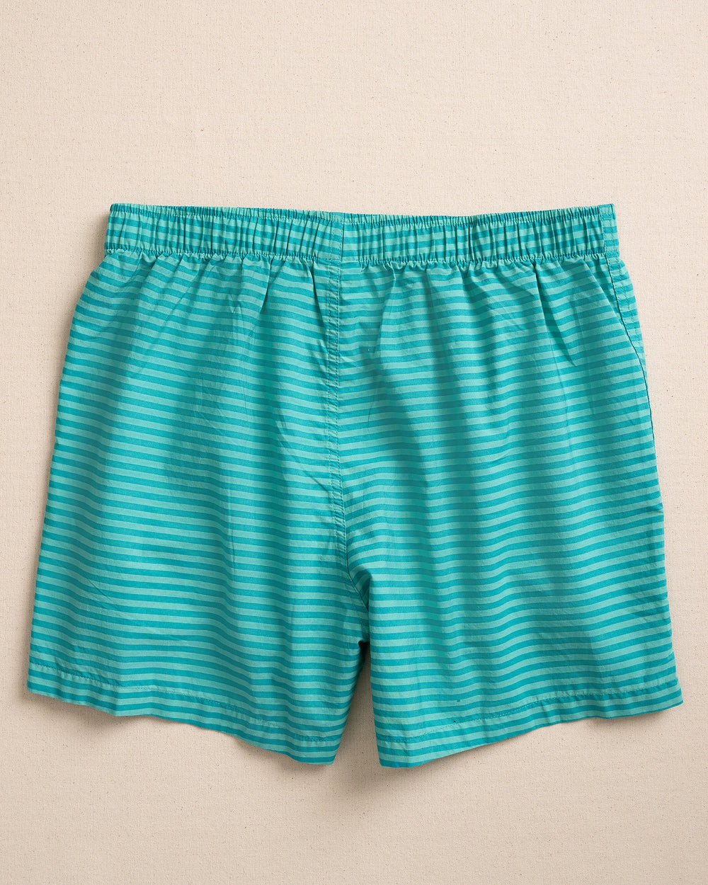 The back view of the Southern Tide Aberdeen Stripe Boxer by Southern Tide - Spruce Shade