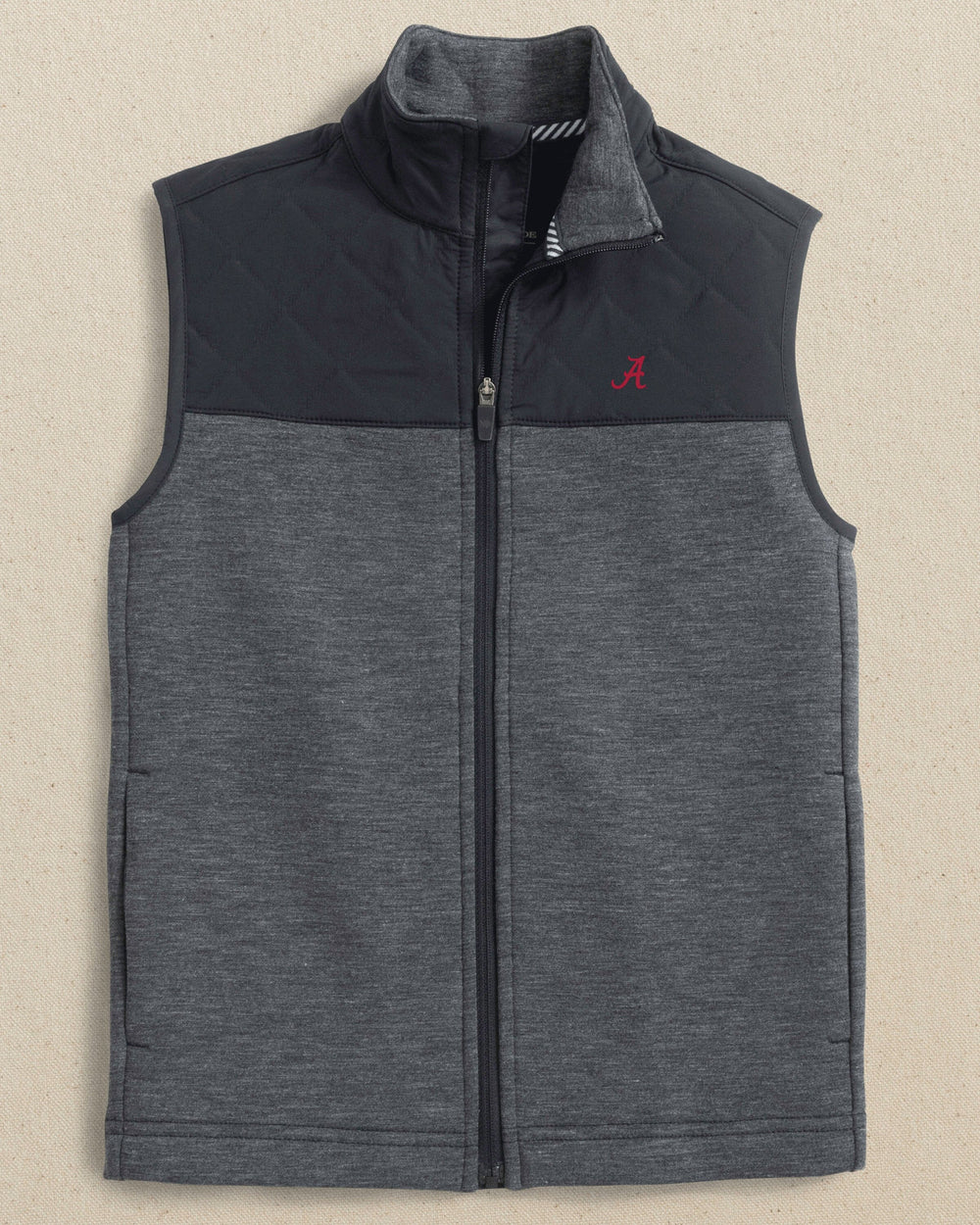 Alabama Crimson Tide Boys Waterfront Quilted Vest C_Outerwear Southern Tide 