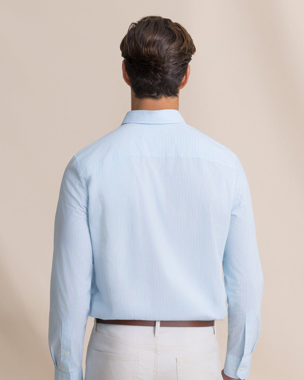 The back view of the Southern Tide Amelia Island Stripe Charleston Sport Shirt by Southern Tide - Ocean Channel
