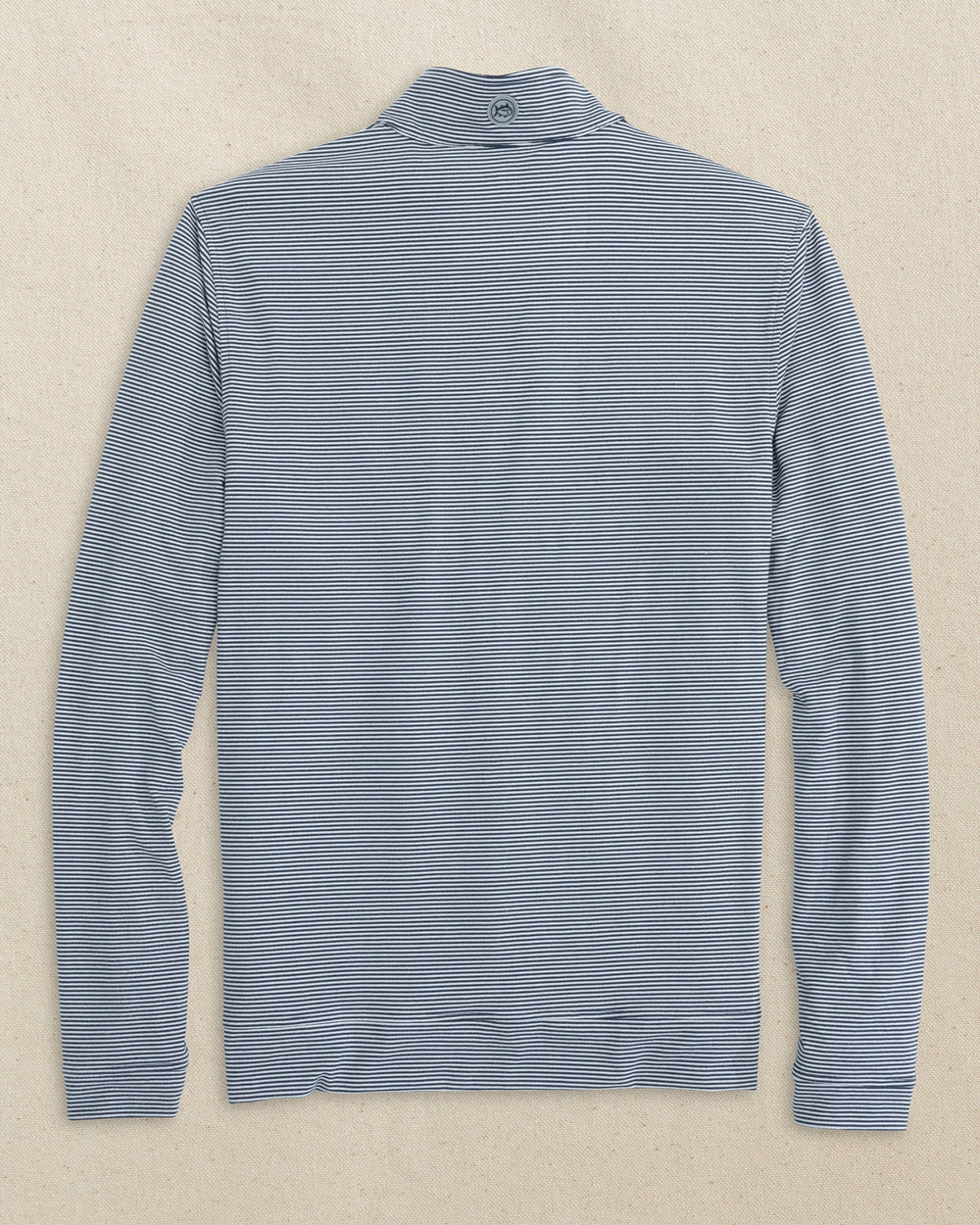 The back view of the Southern Tide Arizona Wildcats Cruiser Micro-Stripe Heather Quarter Zip by Southern Tide - Heather Navy