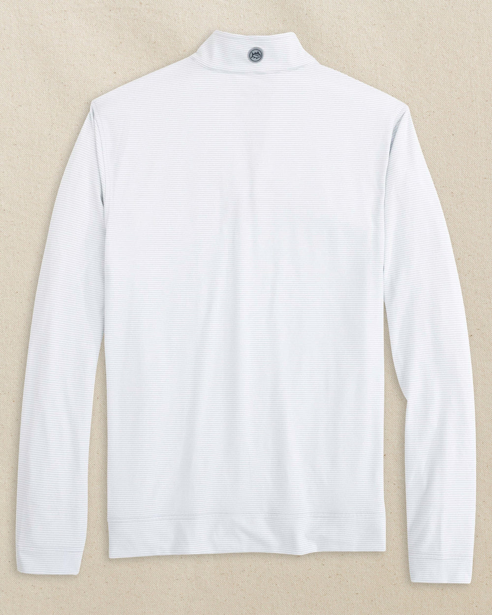 The back view of the Southern Tide Arizona Wildcats Cruiser Micro-Stripe Heather Quarter Zip by Southern Tide - Heather Slate Grey