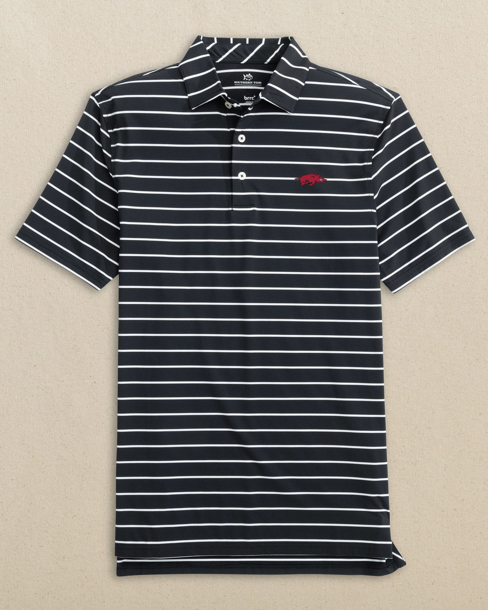 Arkansas Razorbacks brrr°®-eeze Desmond Stripe Polo C_Polo Shirts Southern Tide 