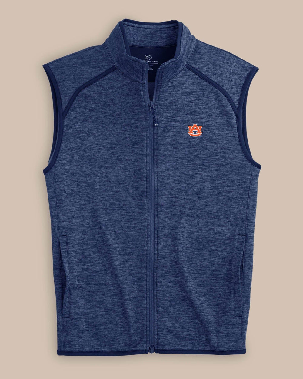 Auburn Tigers Baybrook Heather Vest C_Outerwear Southern Tide 