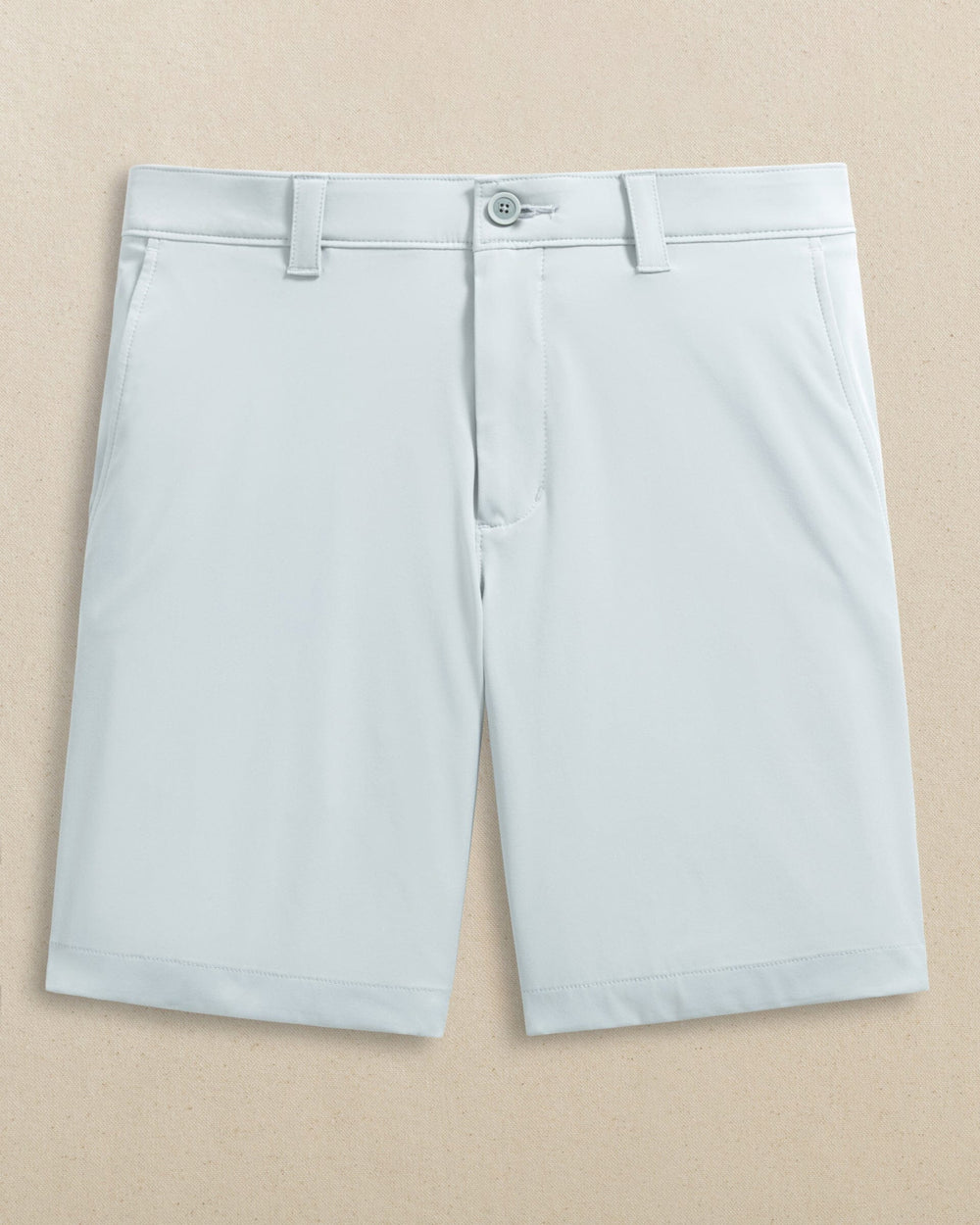 The front view of the Southern Tide Auburn Tigers brrr°®-die 8" Performance Short by Southern Tide - Seagull Grey