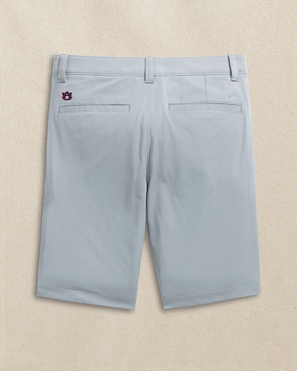The back view of the Southern Tide Auburn Tigers brrr°®-die 8" Performance Short by Southern Tide - Steel Grey