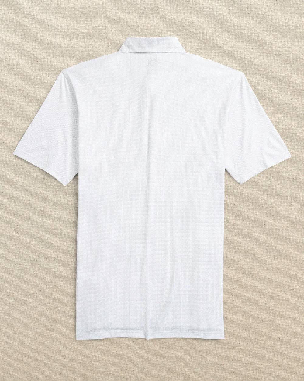 The back view of the Southern Tide Auburn Tigers Driver ST Geo Printed Polo by Southern Tide - Classic White