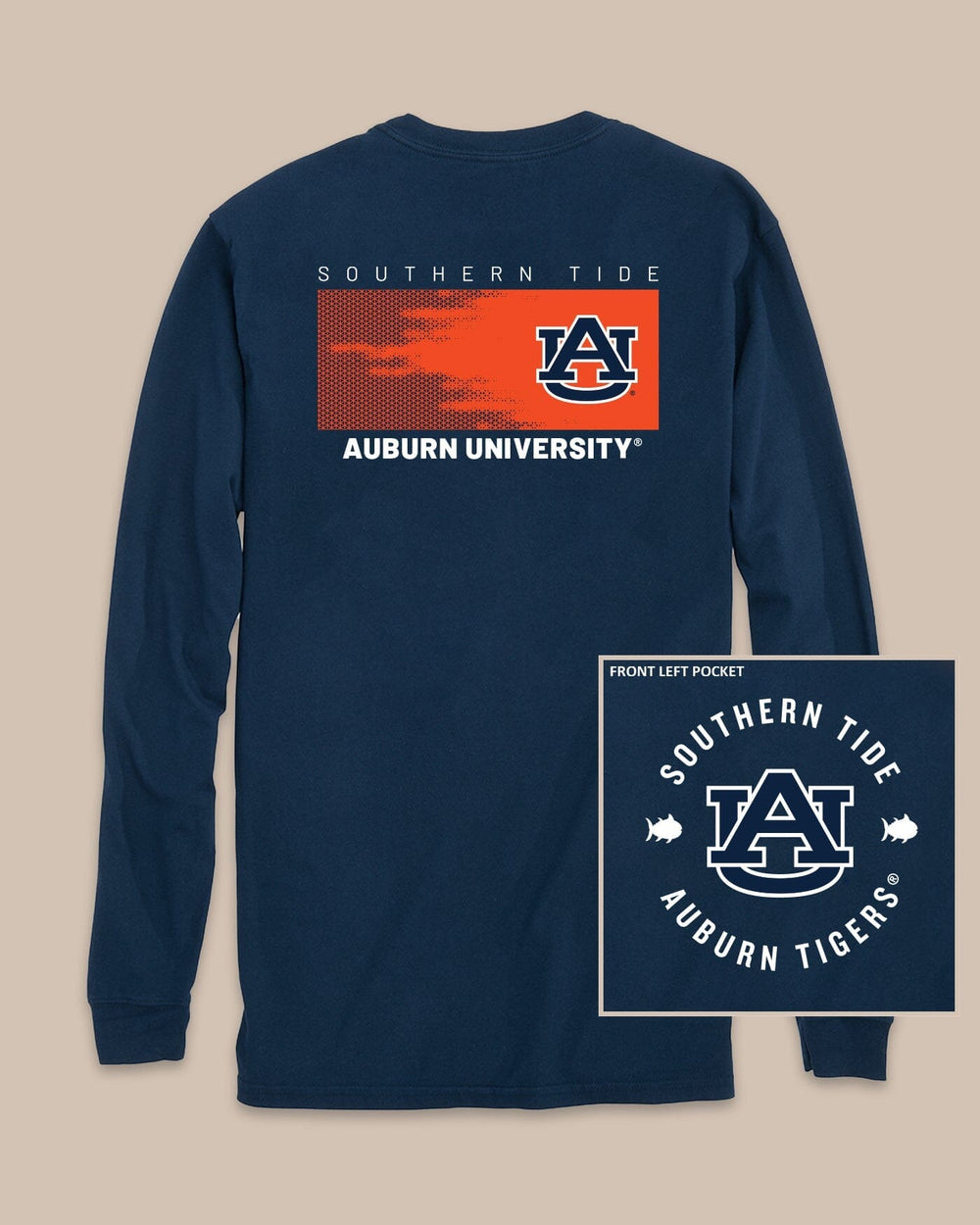 Auburn Tigers Gameday Hexagon Gradient T-Shirt C_T-Shirts Southern Tide 
