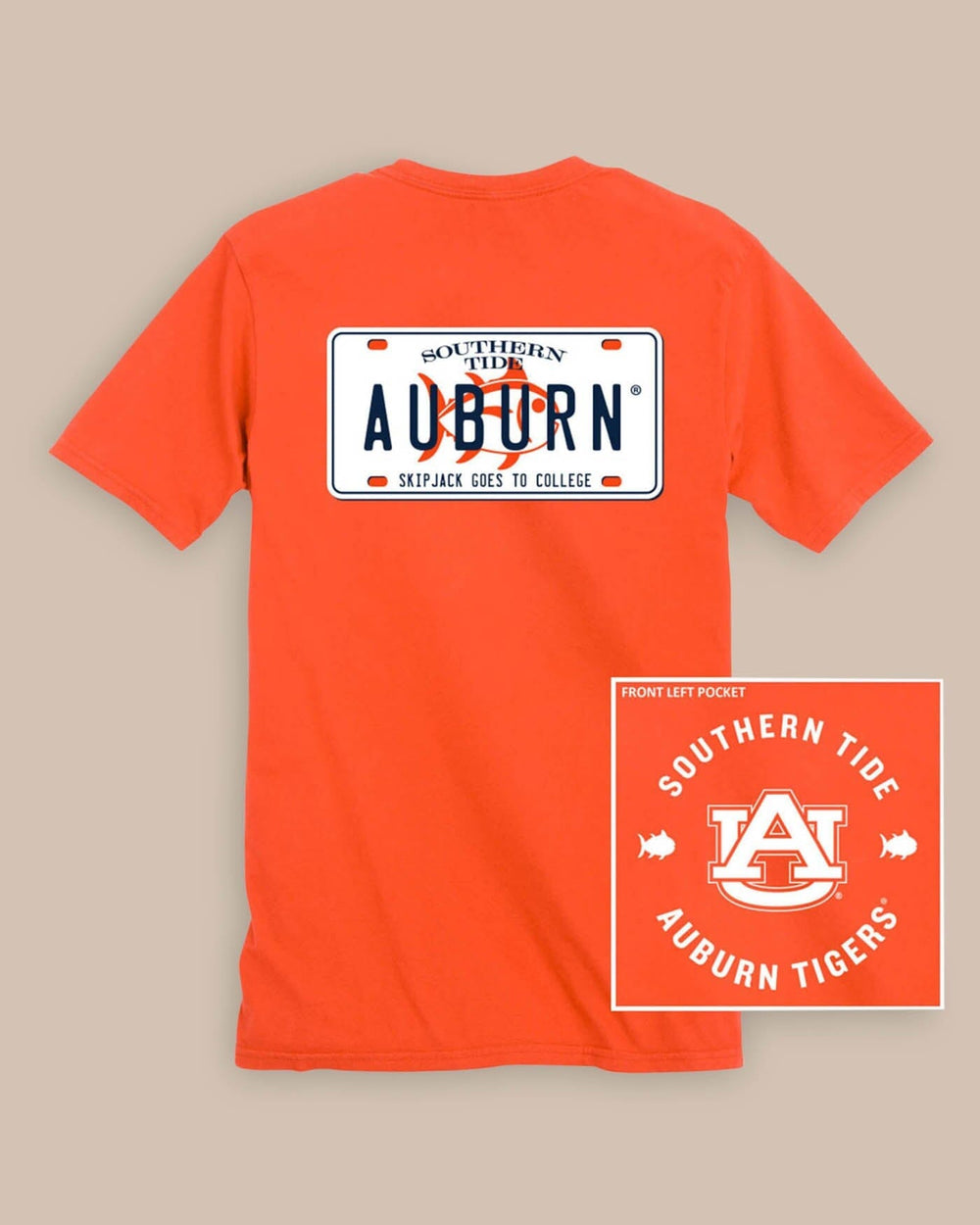 Auburn Tigers License Plate T-Shirt C_T-Shirts Southern Tide 