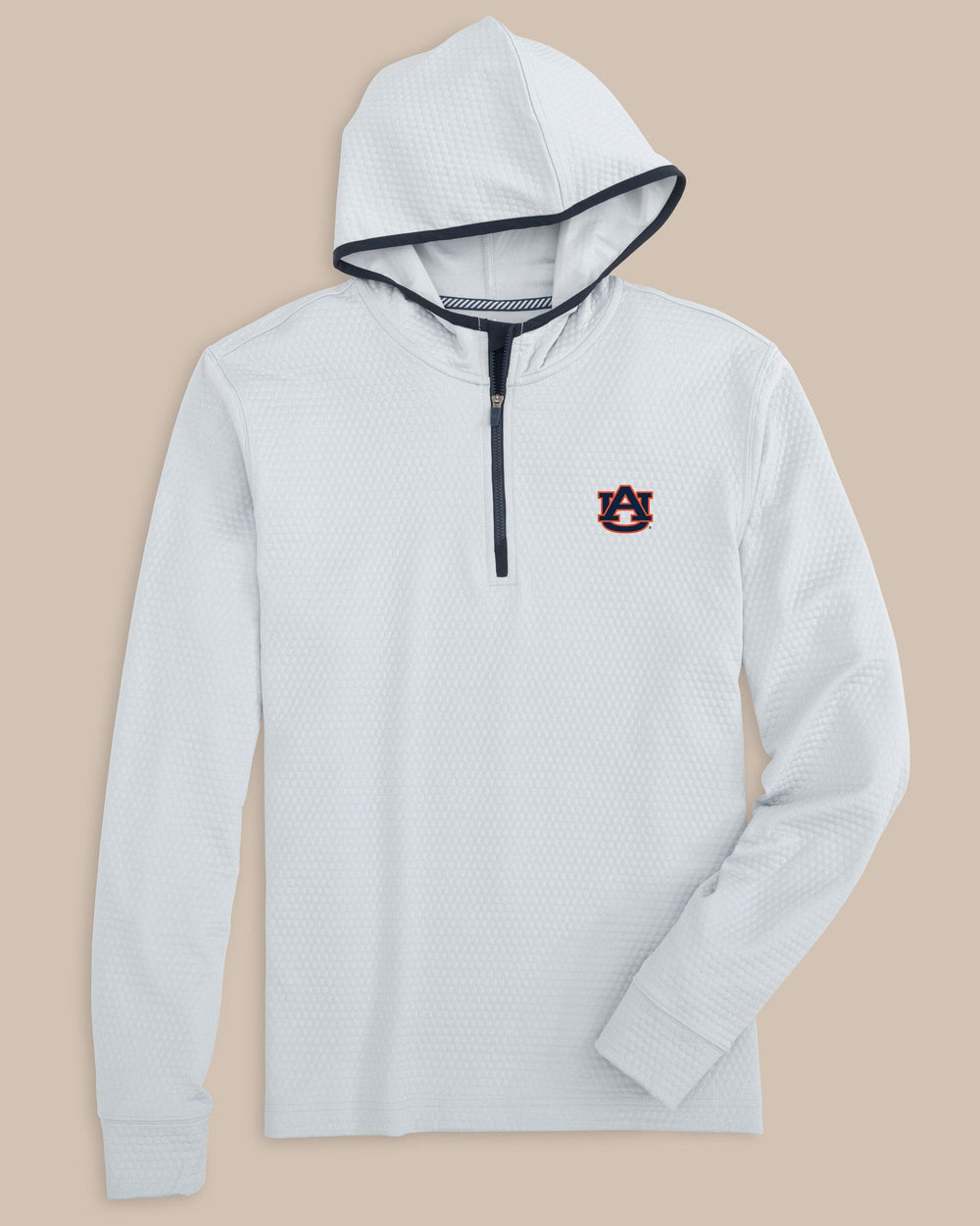 Auburn Tigers Scuttle Heather Quarter Zip Hoodie C_Outerwear Southern Tide 