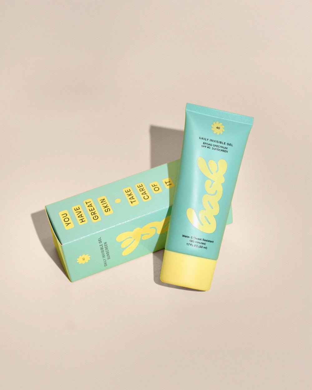 The angle view of the Southern Tide Bask Daily Invisible Gel SPF 40 Sunscreen by Southern Tide - Boat Blue