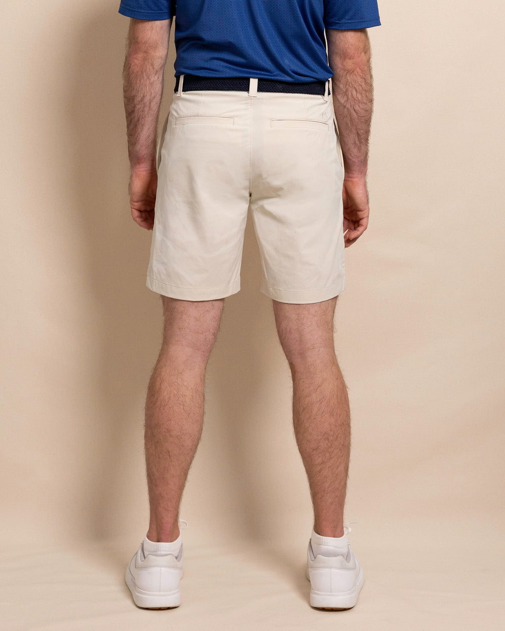 The back view of the Southern Tide Birdie 8" Coastal Breeze® Performance Short by Southern Tide - Stone