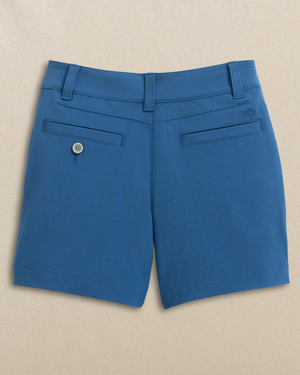 The back view of the Southern Tide Boys Bogey Short by Southern Tide - Nautical Blue