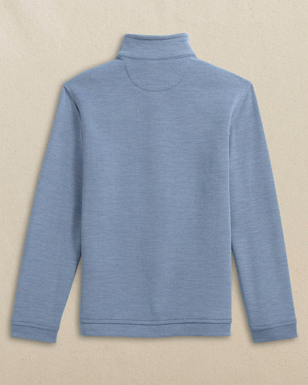 The back view of the Southern Tide Boys Sandy Cove Quarter Zip by Southern Tide - Nautical Blue