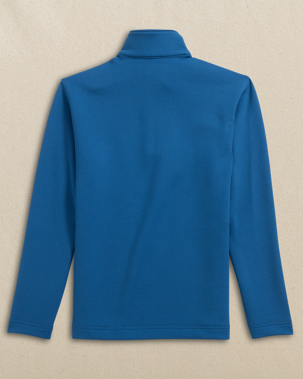 The back view of the Southern Tide Boys Schooner Quarter Zip by Southern Tide - Nautical Blue