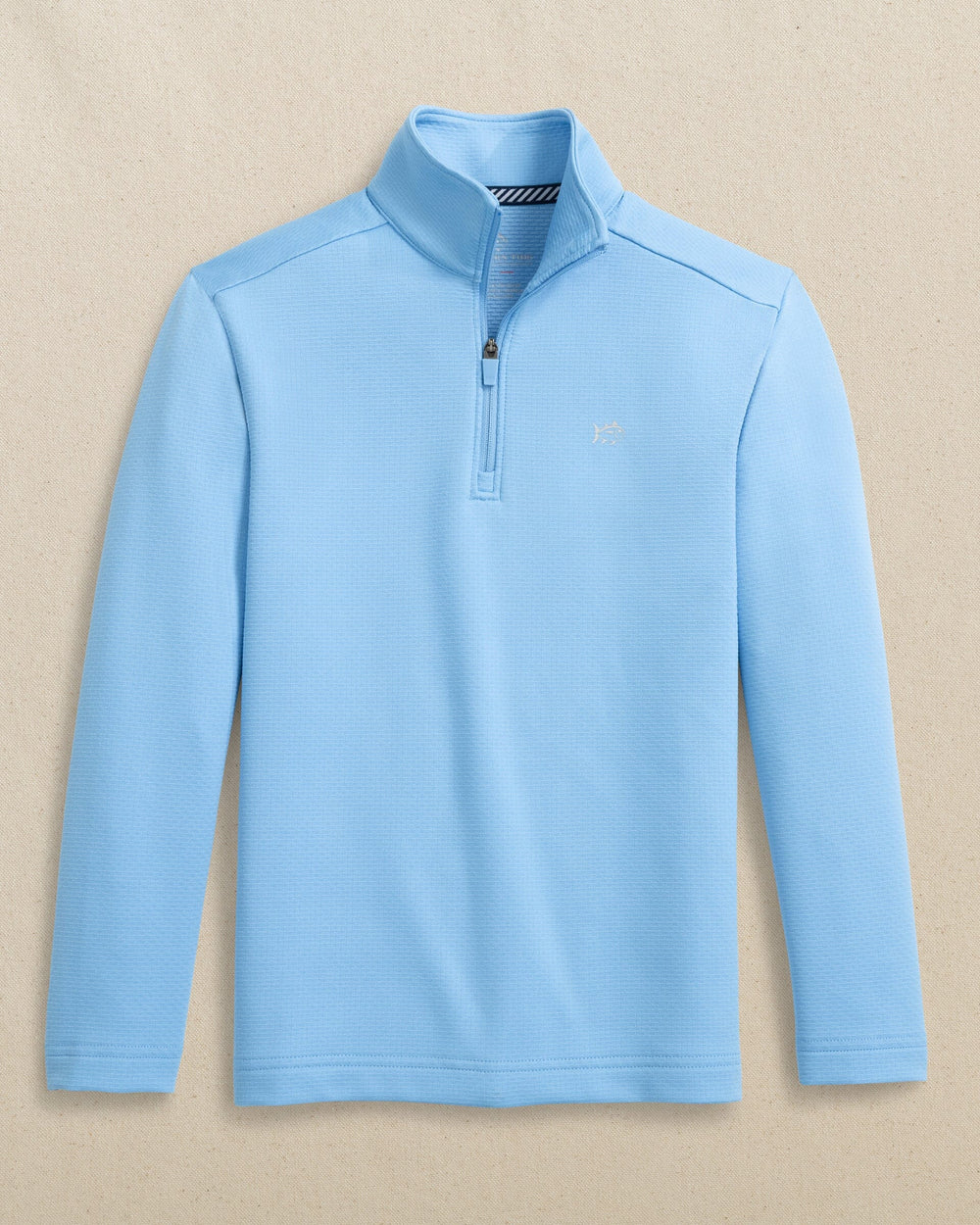 The front view of the Southern Tide Boys Schooner Quarter Zip by Southern Tide - Ocean Channel