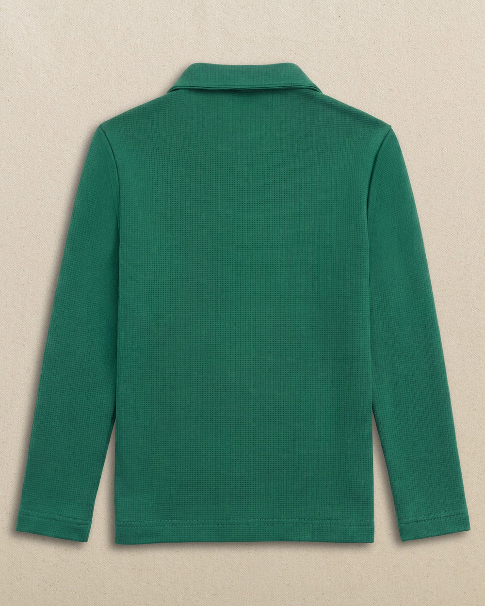 The back view of the Southern Tide Boys Schooner Quarter Zip by Southern Tide - Salt Meadow