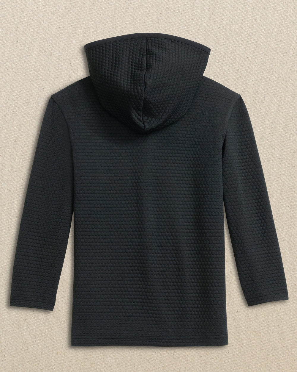 The back view of the Southern Tide Boys Scuttle Hoodie by Southern Tide - Caviar Black 