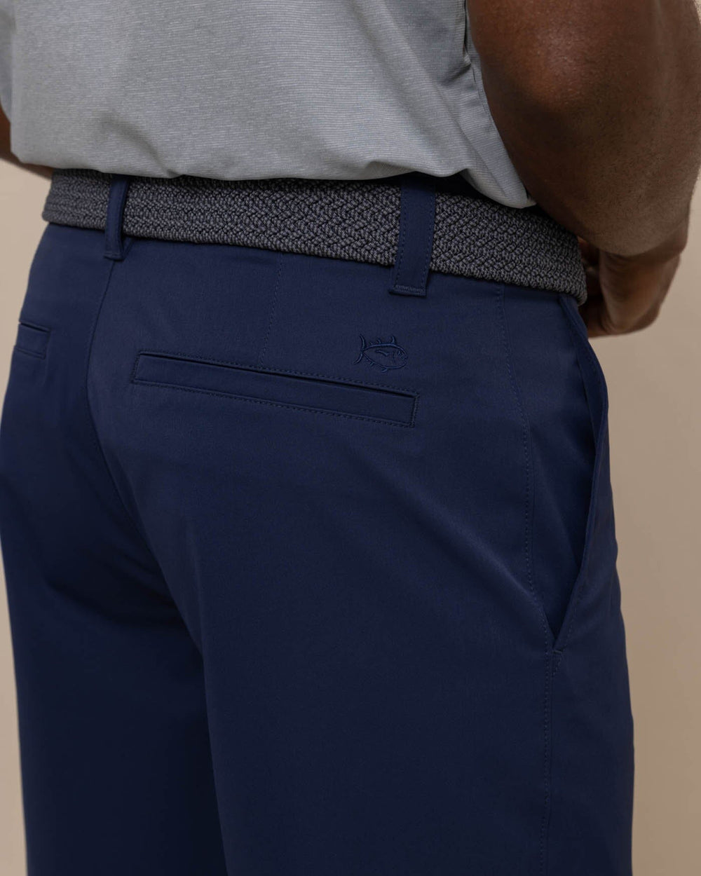 The detail view of the Southern Tide brrr die 10 Short by Southern Tide - True Navy
