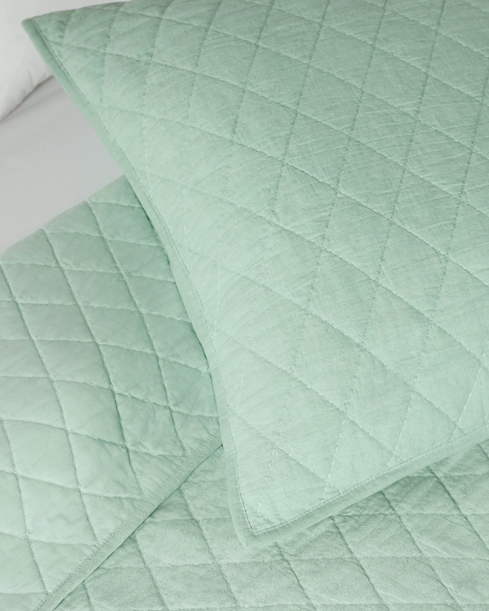 The detail view of the Southern Tide Cedar Island Euro Sham by Southern Tide - Sage