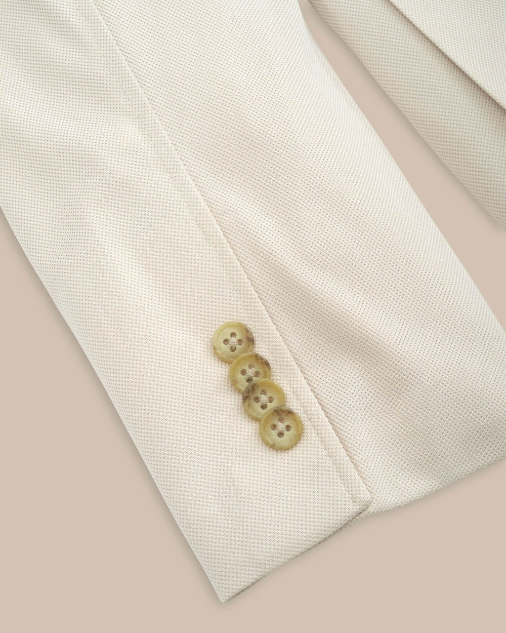 The detail view of the Southern Tide Charleston Blazer by Southern Tide - Perfectly Pale Khaki