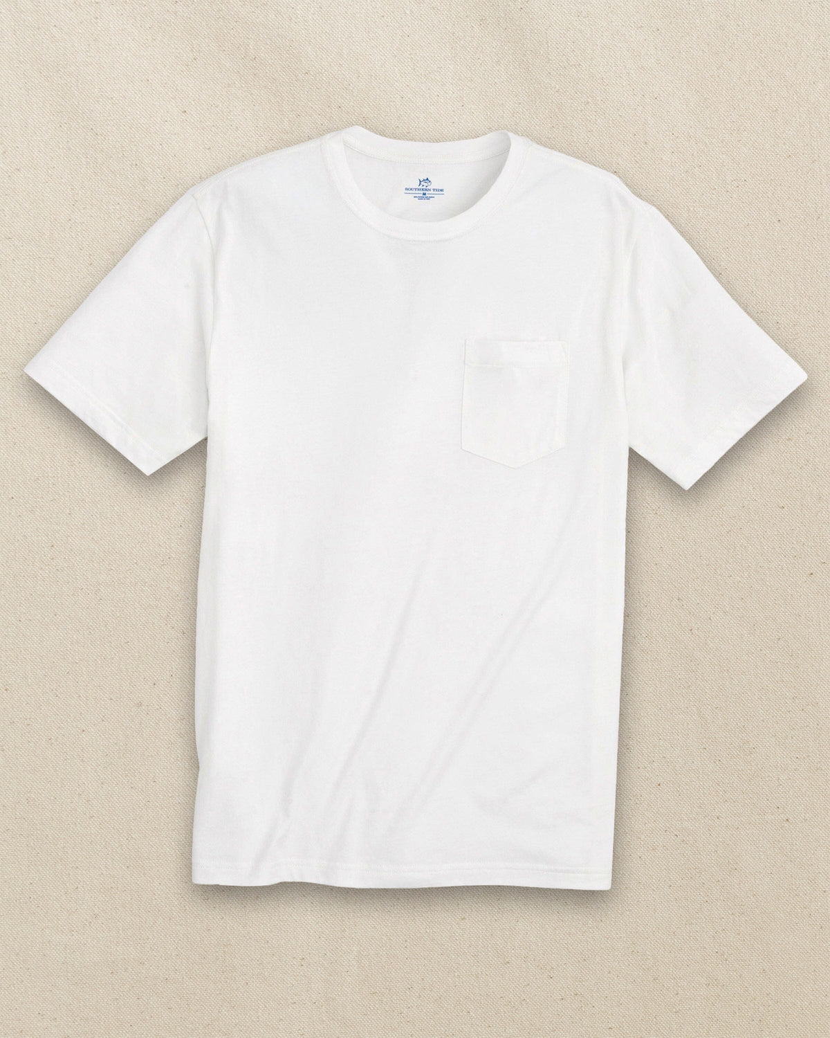 The front view of the Southern Tide Classic Short Sleeve Pocket T-Shirt in Classic White by Southern Tide - Classic White