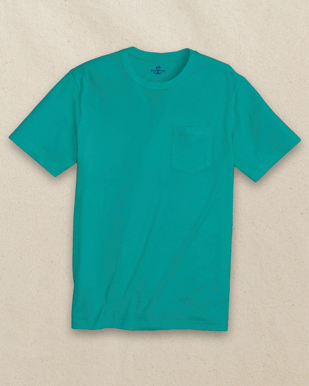 The front view of the Southern Tide Classic Short Sleeve Pocket T-Shirt in Gulf Stream by Southern Tide - Gulf Stream