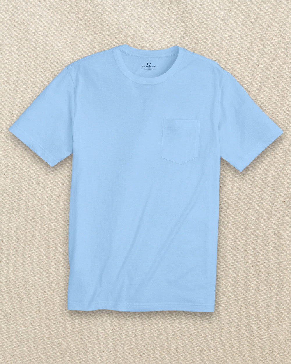 The front view of the Southern Tide Classic Short Sleeve Pocket T-Shirt in Ocean Channel by Southern Tide - Ocean Channel