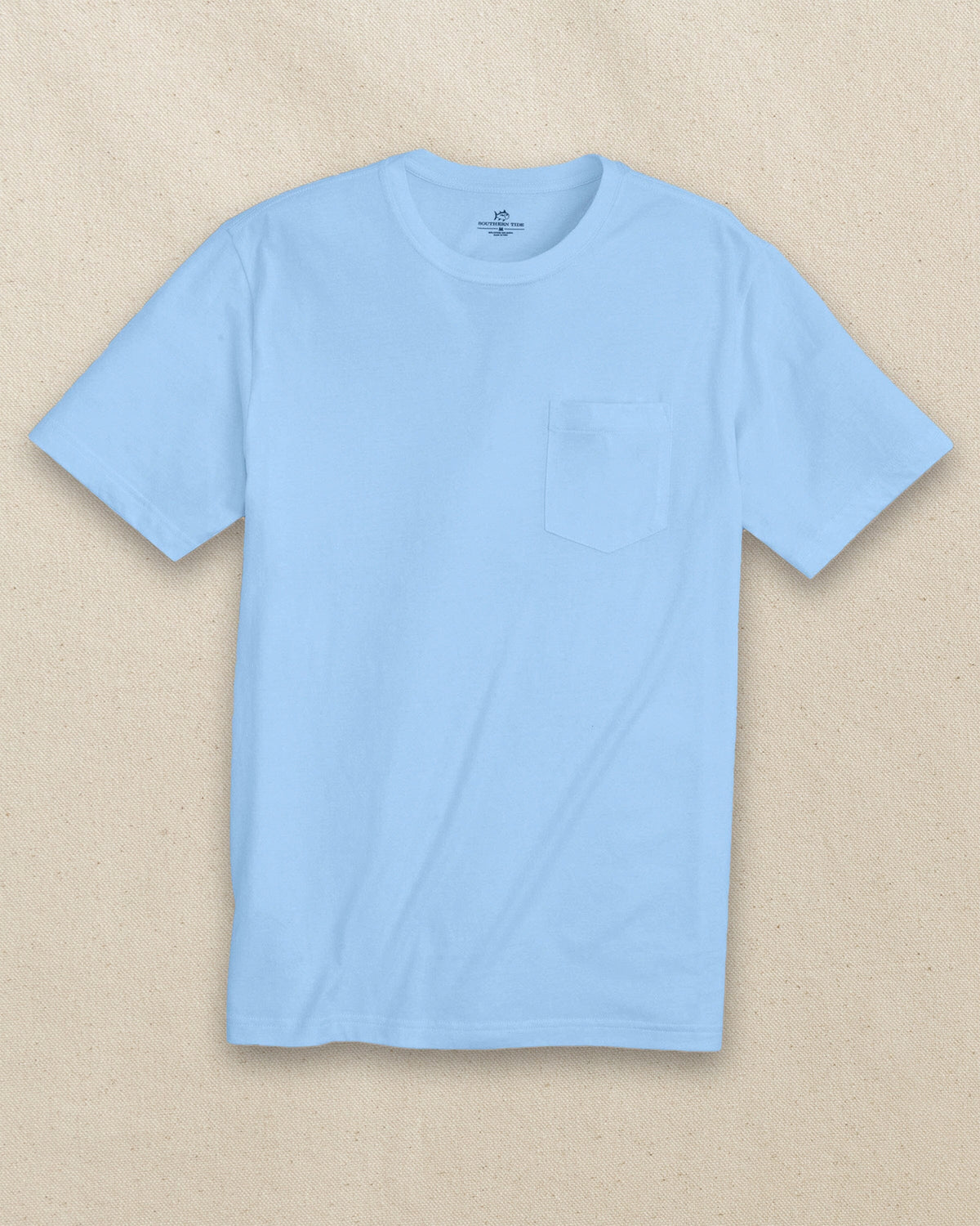 The front view of the Southern Tide Classic Short Sleeve Pocket T-Shirt in Ocean Channel by Southern Tide - Ocean Channel