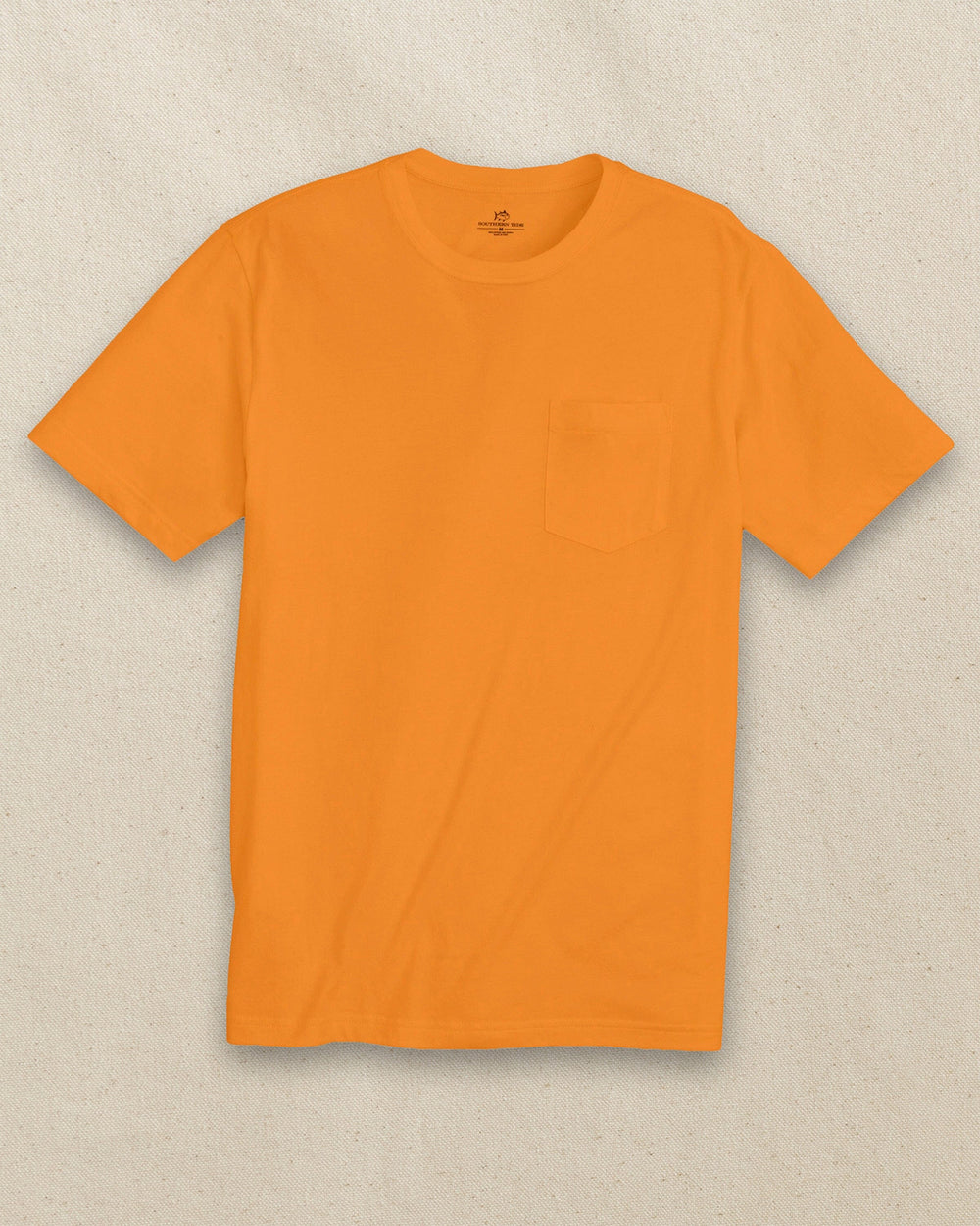 The front view of the Southern Tide Classic Short Sleeve Pocket T-Shirt in Rocky Top Orange by Southern Tide - Rocky Top Orange