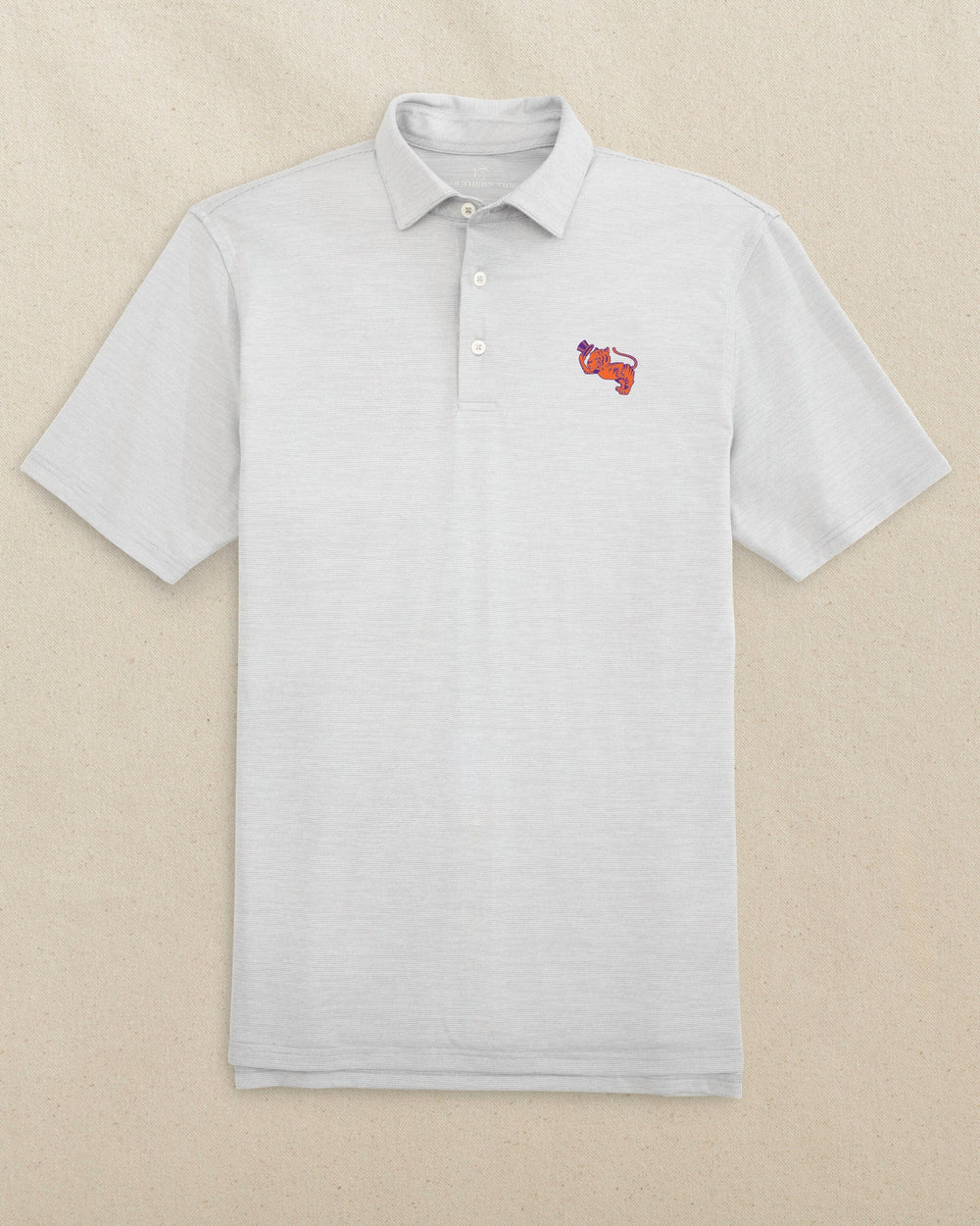 Clemson Gentleman Tiger Driver Spacedye Polo C_Polo Shirts Southern Tide 