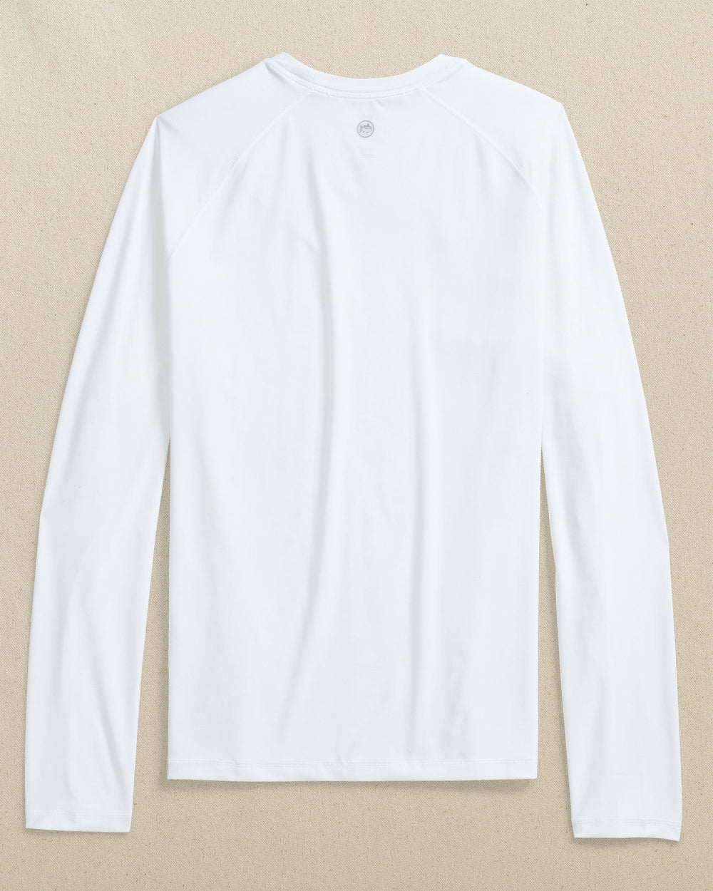 The back view of the Southern Tide Clemson Tigers brrr°®-illiant Performance Long Sleeve T-Shirt by Southern Tide - Classic White
