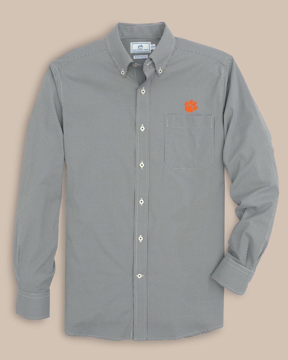 Clemson Tigers Gingham Button Down Shirt C_Sportshirts Southern Tide 