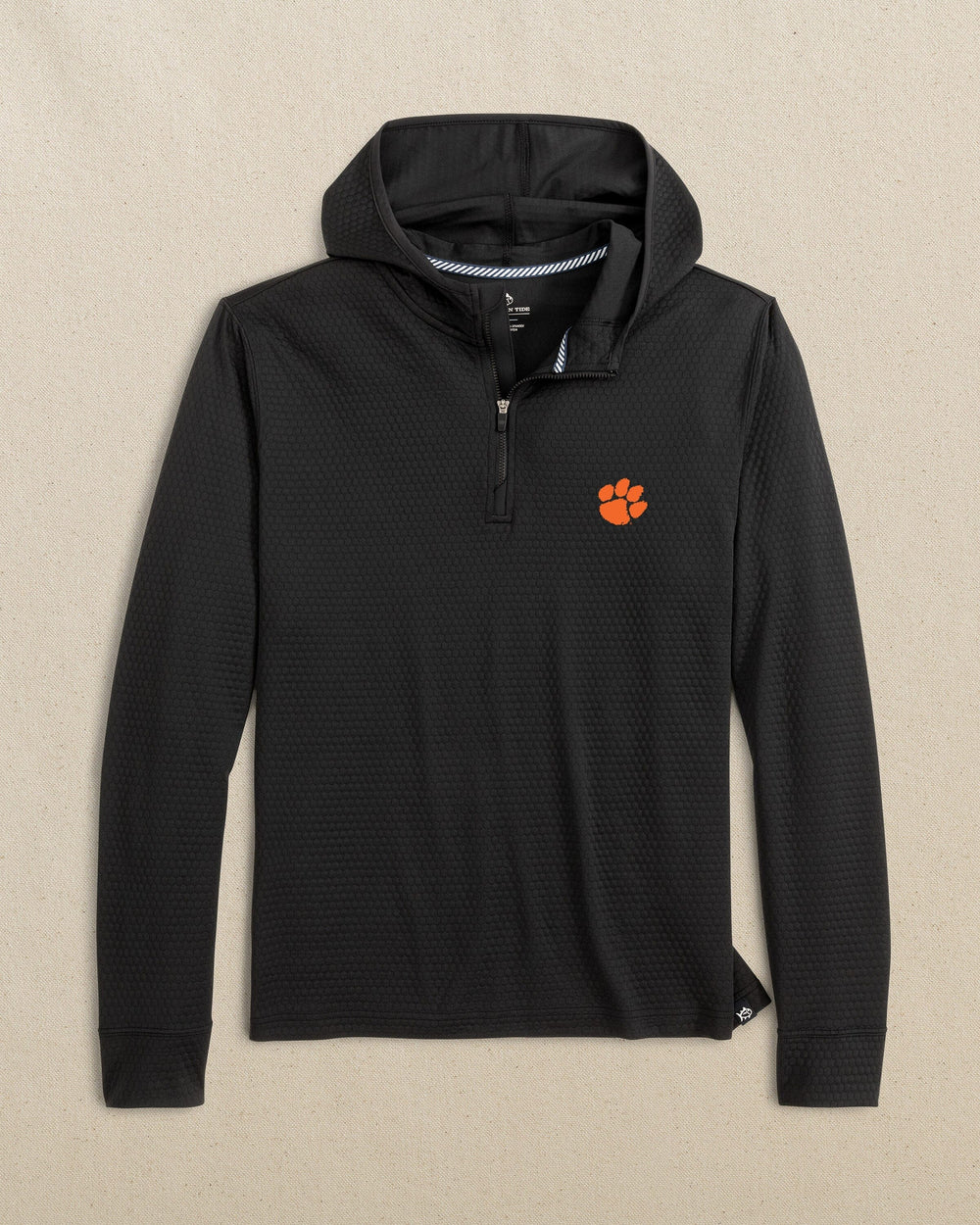 Clemson Tigers Scuttle Quarter Zip Hoodie C_Outerwear Southern Tide 