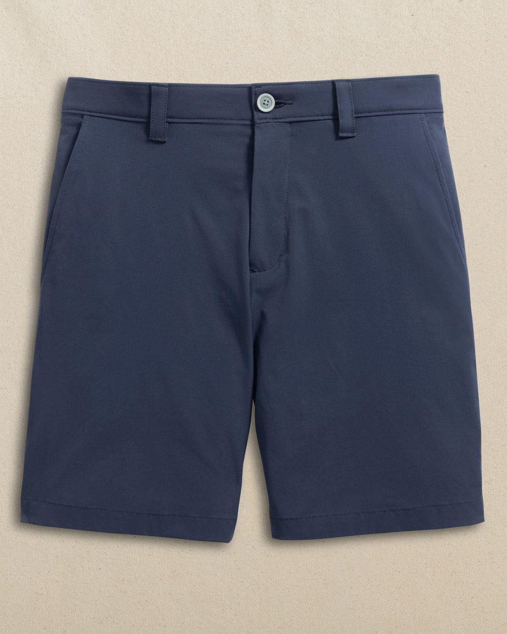 The front view of the Southern Tide College of Charleston Cougars Birdie 8" Coastal Breeze® Performance Short by Southern Tide - True Navy