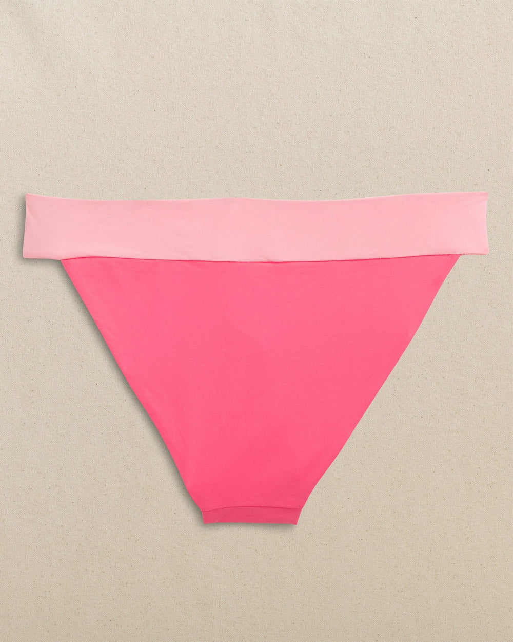 The back view of the Southern Tide Colorblock Bikini Bottom by Southern Tide - Island Pink