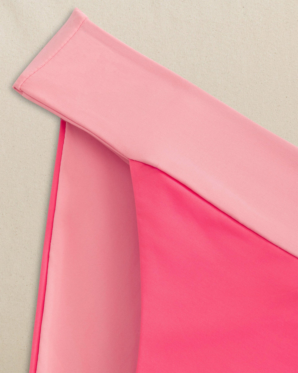 The detail view of the Southern Tide Colorblock Bikini Bottom by Southern Tide - Island Pink