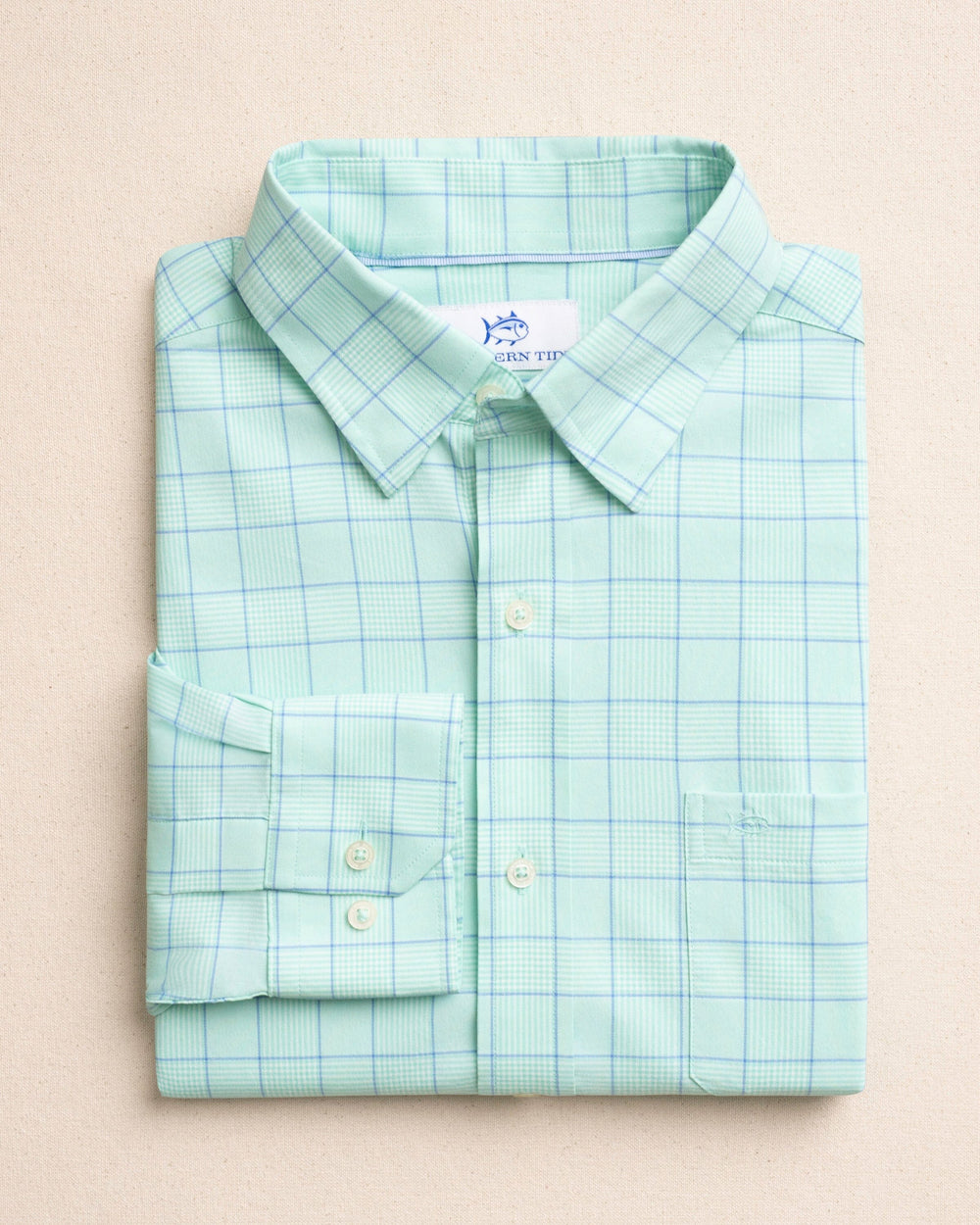 The front view of the Southern Tide Coral Springs Plaid Charleston Sport Shirt by Southern Tide - Gulf Shores