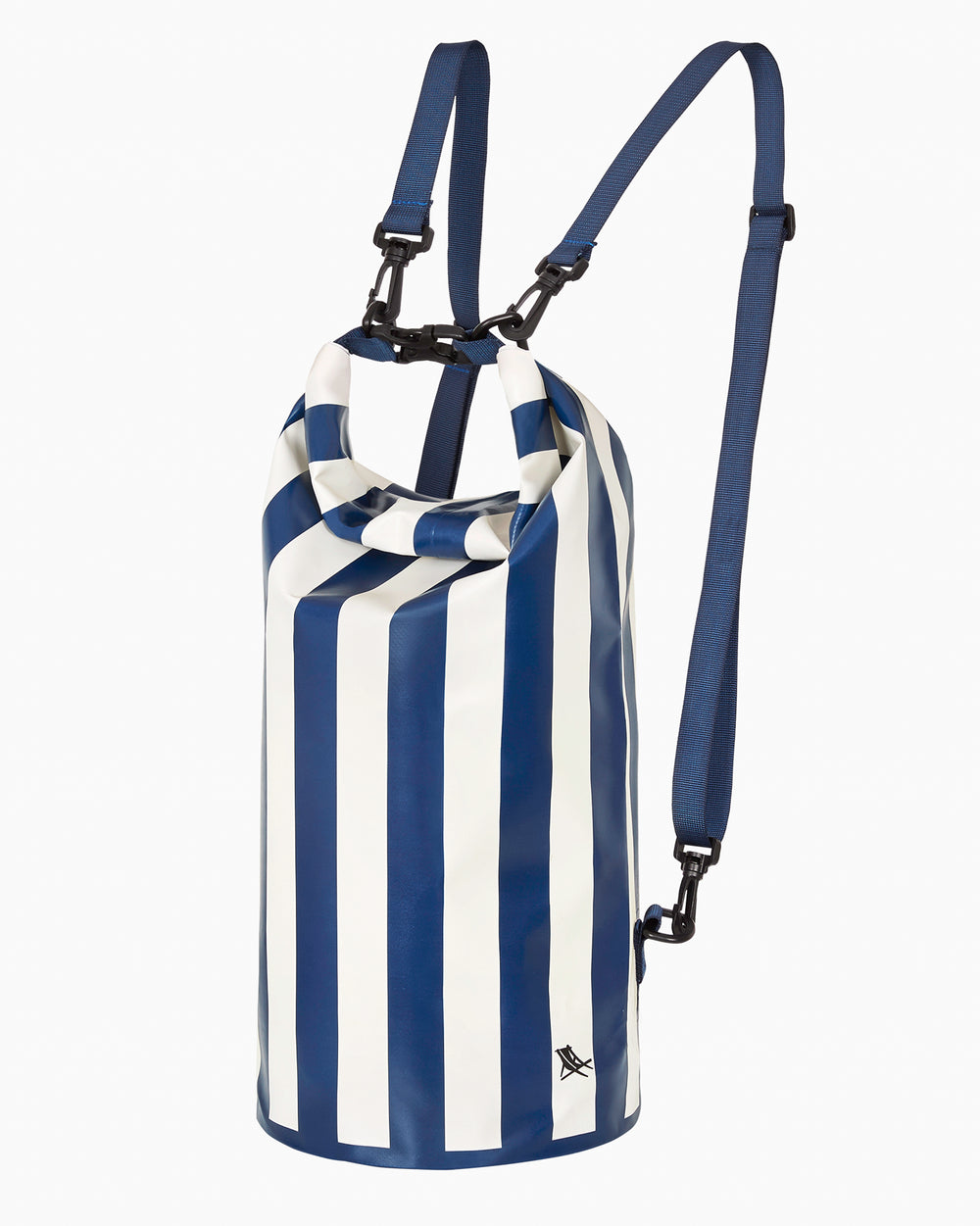 The side view of the Southern Tide Dock & Bay Large Dry Bag by Southern Tide - Navy