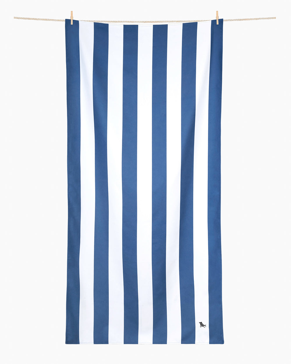 The back view of the Southern Tide Dock & Bay Quick Dry Beach Towel by Southern Tide - Whitsunday Blue
