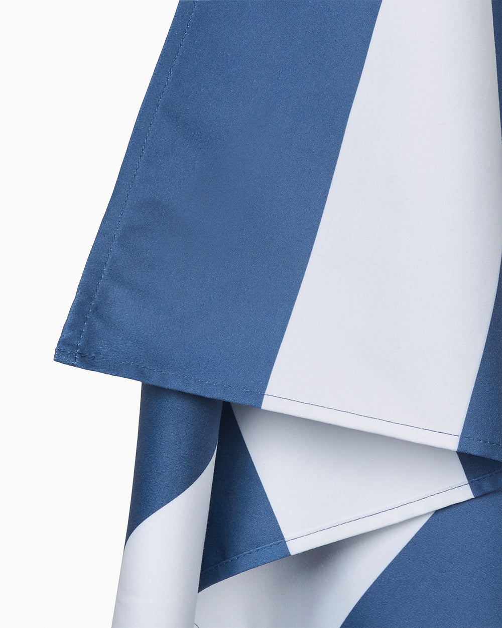 The detail view of the Southern Tide Dock & Bay Quick Dry Beach Towel by Southern Tide - Whitsunday Blue