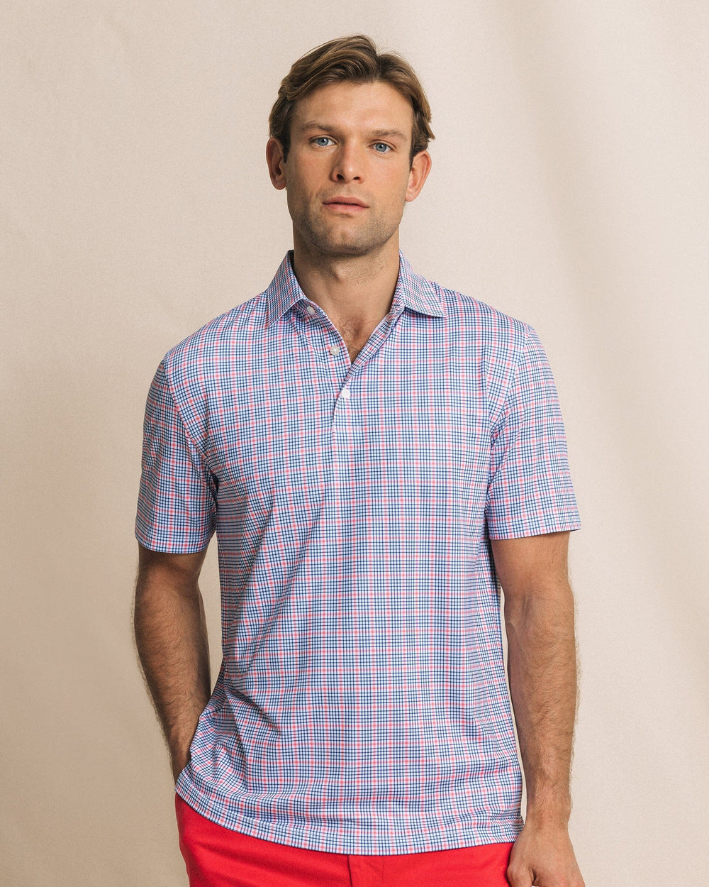 Driver Surfside Retreat Plaid Polo