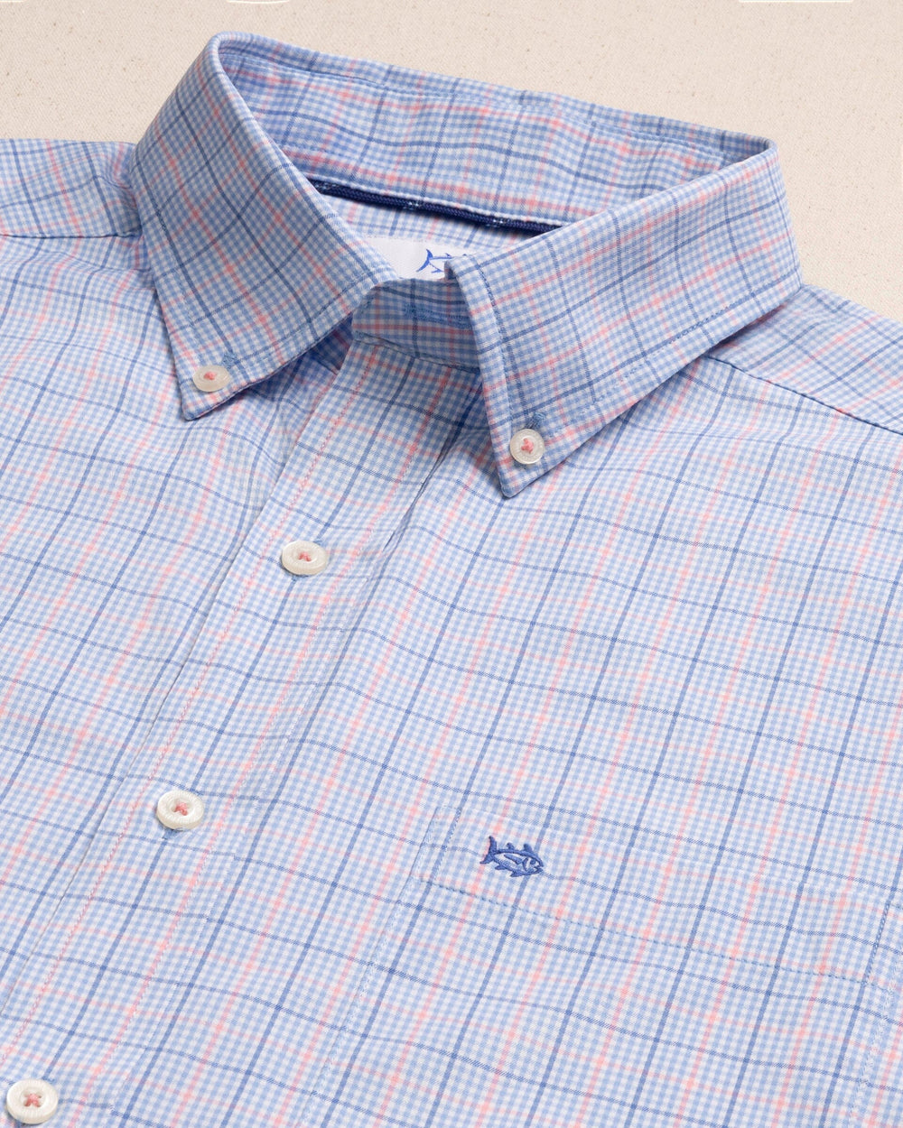 The detail view of the Southern Tide Edisto Island Coastal Breeze® Sport Shirt by Southern Tide - Ocean Channel