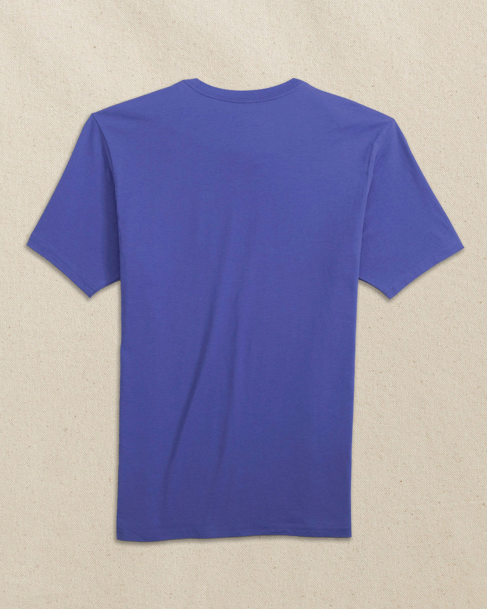 The back view of the Southern Tide Embroidered Skipjack Short Sleeve T-Shirt by Southern Tide - Blue and Orange