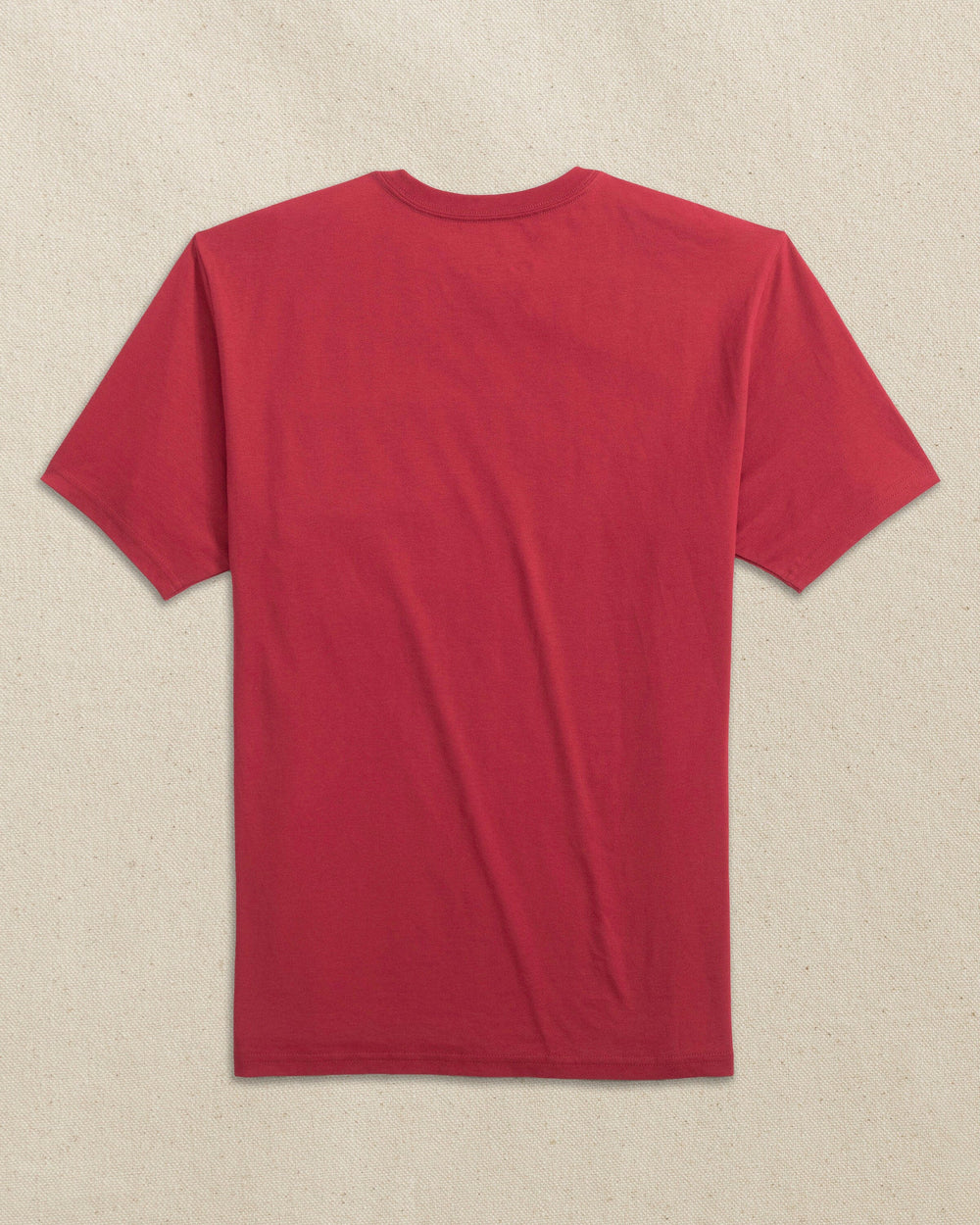 The back view of the Southern Tide Embroidered Skipjack Short Sleeve T-Shirt by Southern Tide - Crimson and Gold