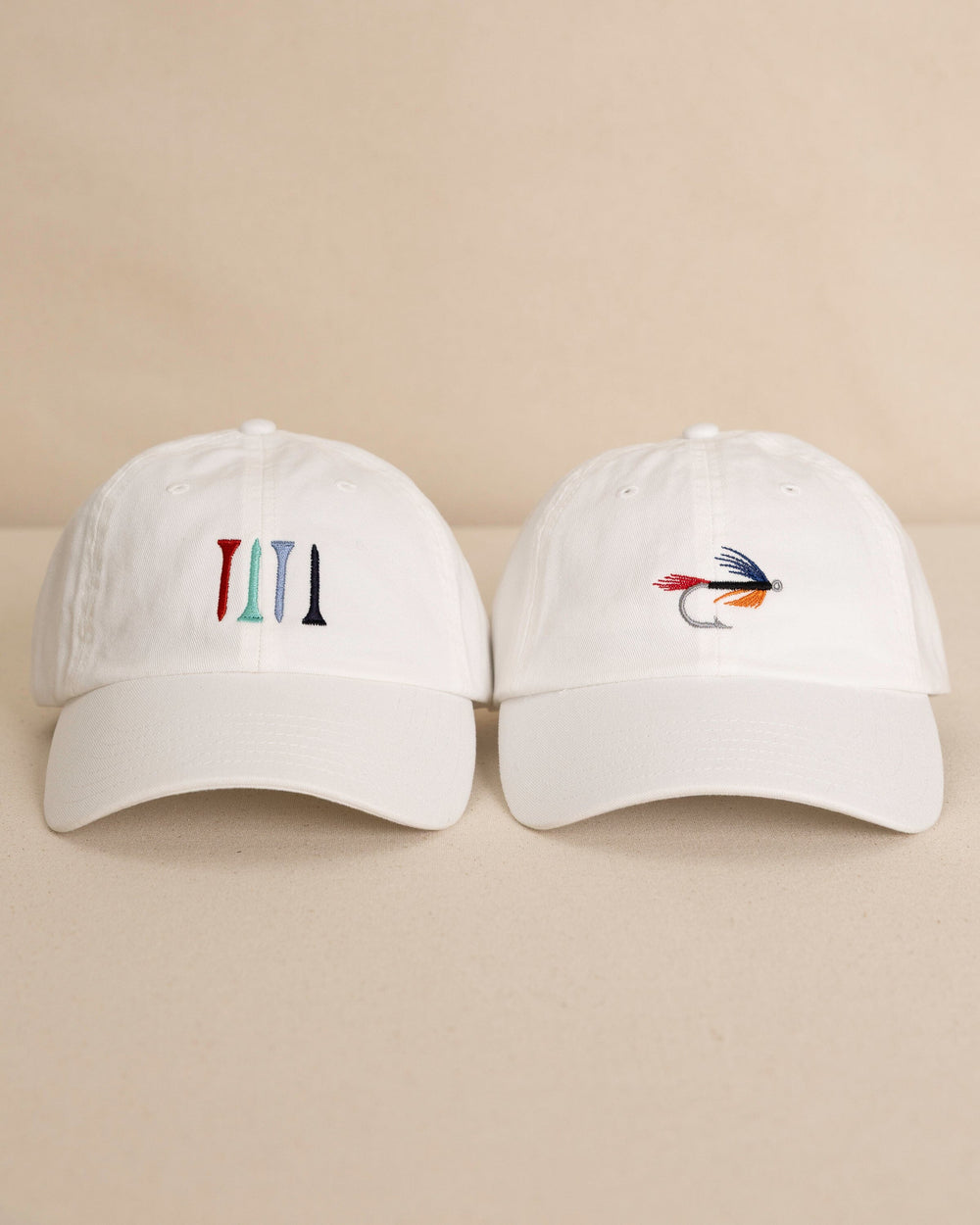 Embroidered ST x Match South Hat M_Headwear Southern Tide White Golf Tees 1SZ 