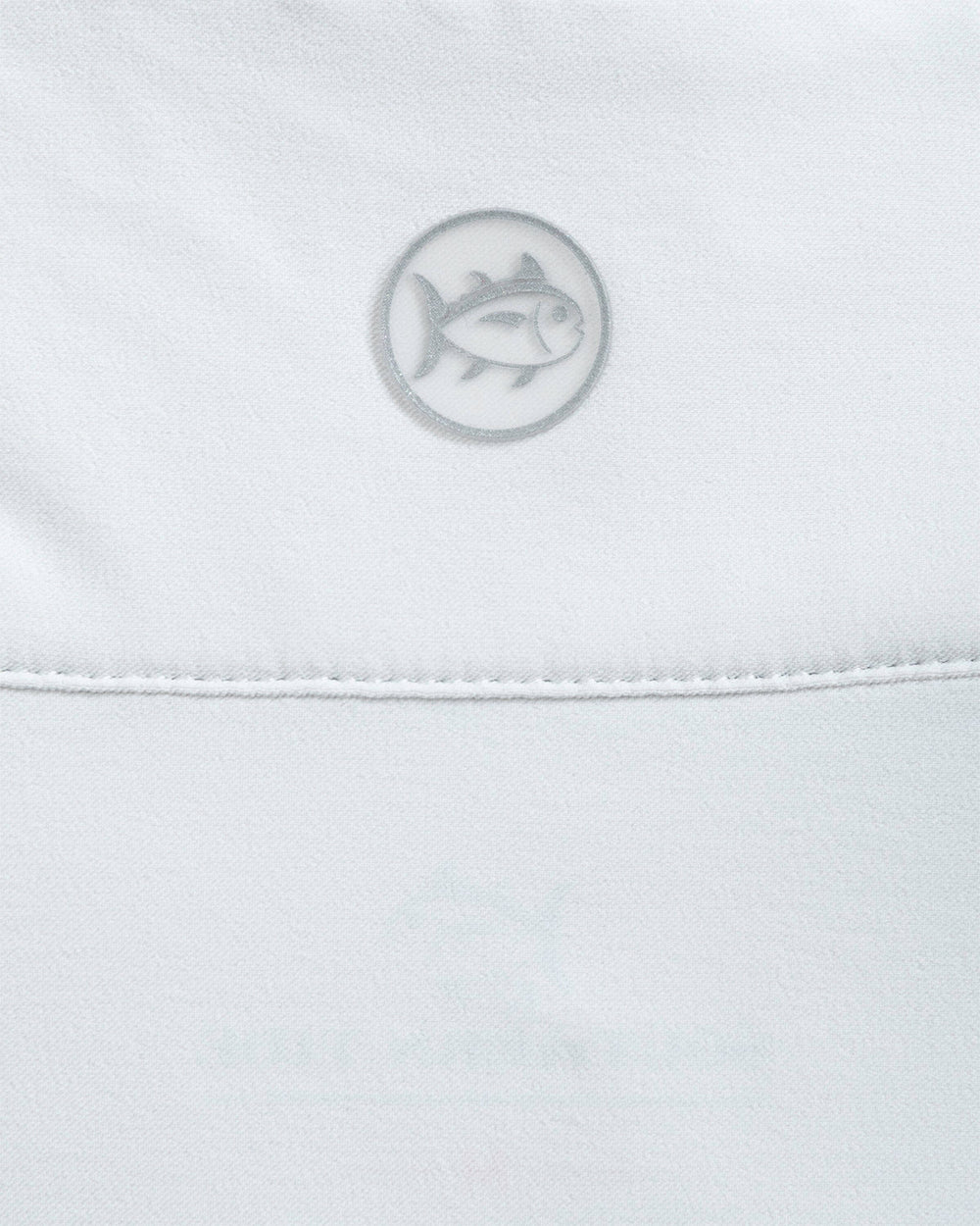 The detail view of the Southern Tide Florida Gators Avondale Performance Jacket by Southern Tide - Platinum Grey