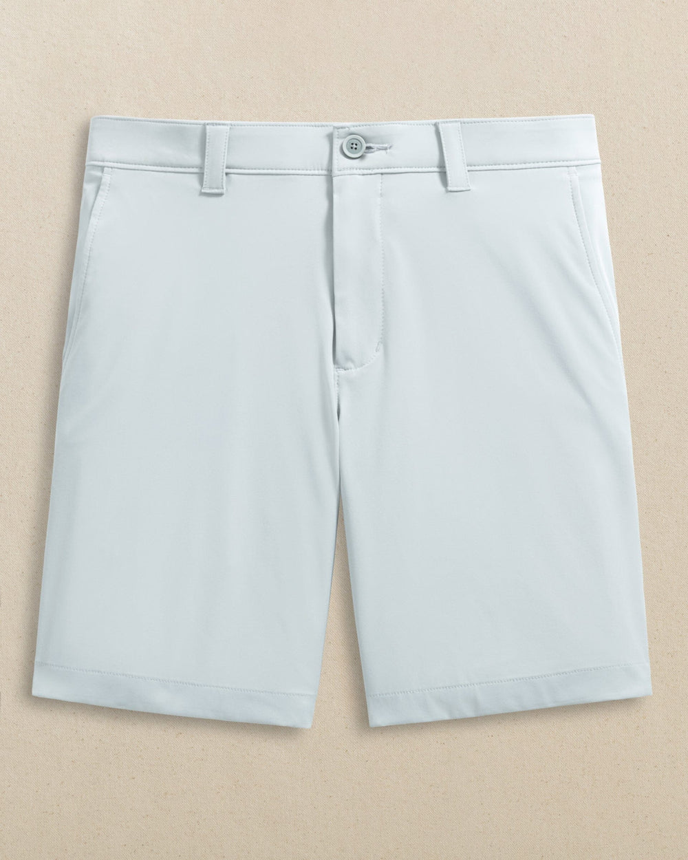 The front view of the Southern Tide Florida Gators brrr°®-die 8" Performance Short by Southern Tide - Seagull Grey
