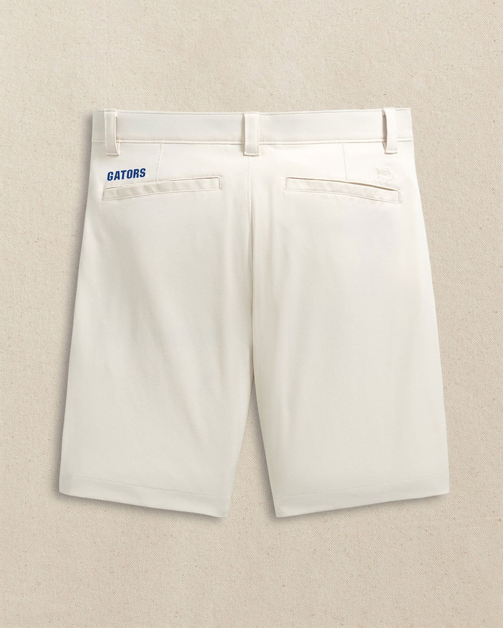 The back view of the Southern Tide Florida Gators brrr°®-die 8" Performance Short by Southern Tide - Stone