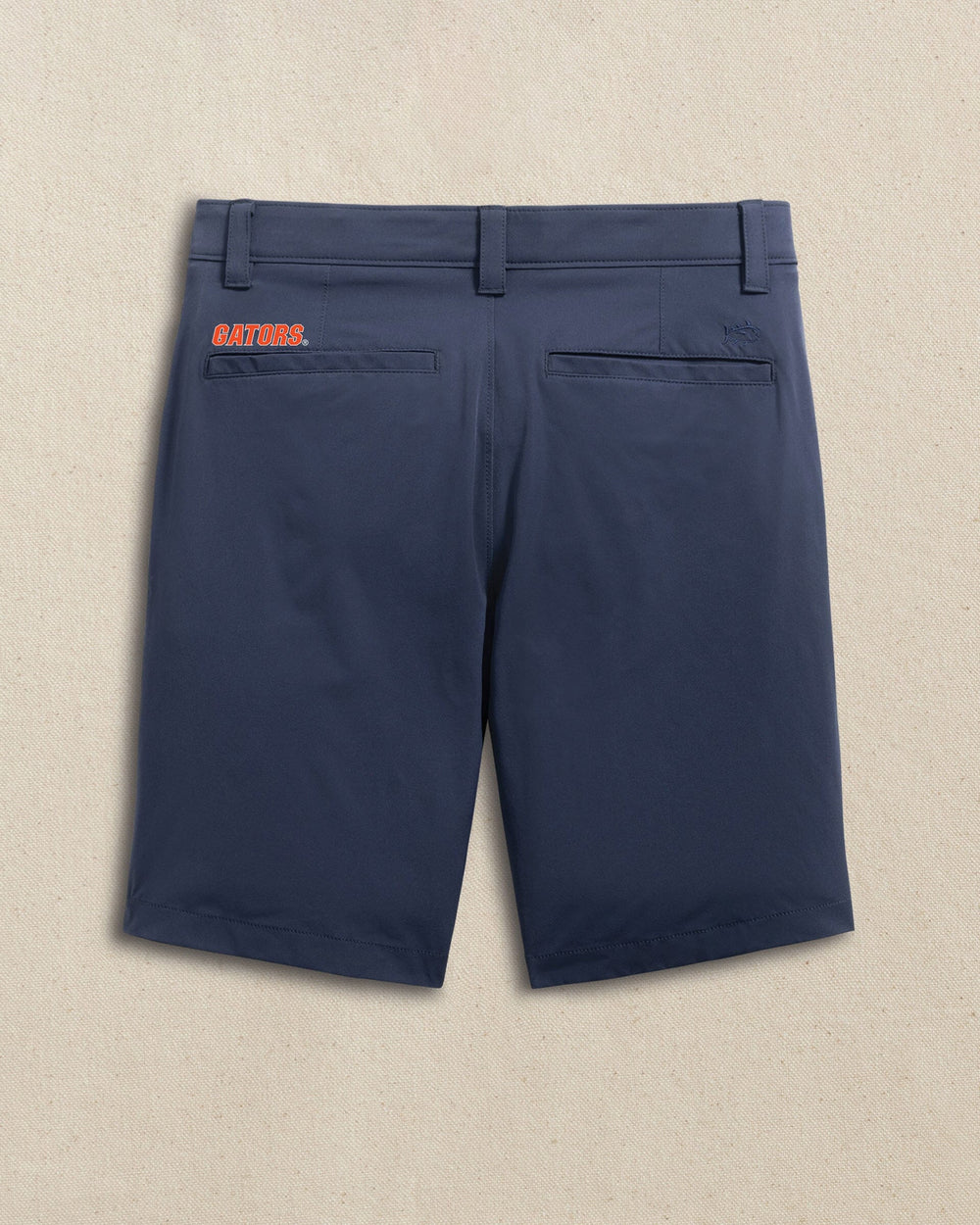 The back view of the Southern Tide Florida Gators brrr°®-die 8" Performance Short by Southern Tide - True Navy
