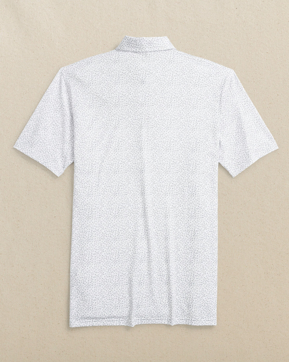 The back view of the Southern Tide Florida Gators Driver Gameplay Polo by Southern Tide - Classic White
